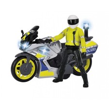Dickie Toys Polizei Motorrad mit Polizisten-Figur, mit Blaulicht und Sirene