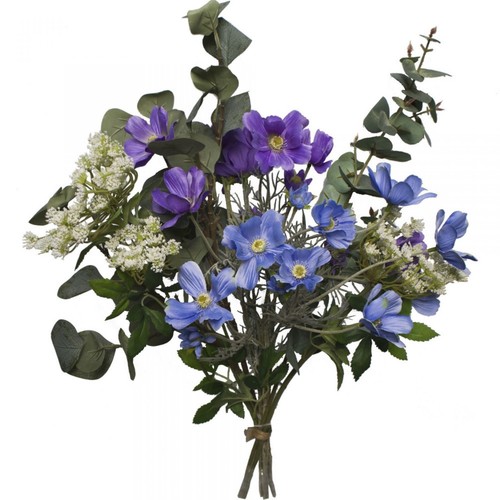 Kunstblumenstrauß blau lila - blau,