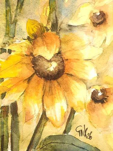 Aquarell original blumen - aquarell,