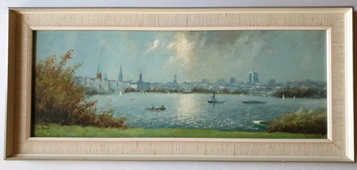Top ölgemälde hamburg - top, alster