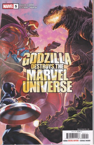 Godzilla destroys the marvel - godzilla,