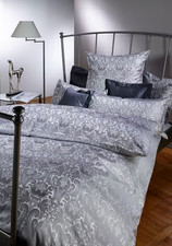 CURT BAUER Kissen Hülle Bezug FLORENZ perlgrau 40x80cm