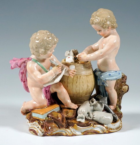 Meissen figur amoretten - meissen, gruppe