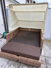 Beach Lounge beige Strandkorb Polyrattan, hochwert. Korpus, Polster zu erneuern