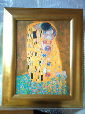 Gustav Klimt "Der Kuss" gerahmt Holzrahmen Leinwandbild 44x54cm