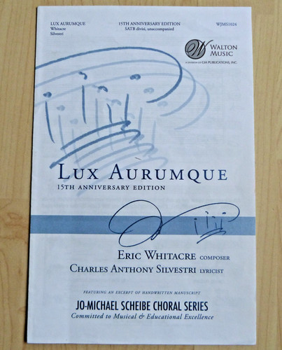 Noten chor gesang lux aurumque - chor,