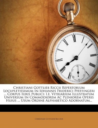 Riccius christiani gottlieb - christiani,