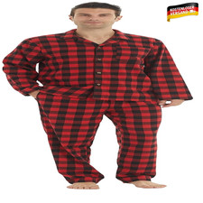 YUSHOW Schlafanzug Herren Lang