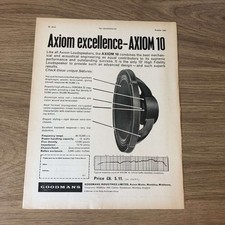 GRAM177 MAGAZIN ANZEIGE 11X8 GOODMANS AXIOM 10 LAUTSPRECHER