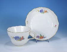 Meissen "Neumarseille Blume 3" Kaffeetasse & Untertasse   1.Wahl