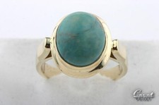 Türkisring 14k 585 er Gelb Gold Gr 51 Top  