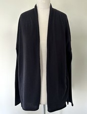 Marc Cain Marccain feine Strickjacke Wolle Seide Kaschmir N3 38 Dunkelblau