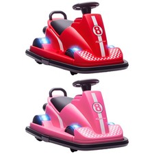 AIYAPLAY 6V Kinder Autoscooter Kinder Elektroauto mit 2 Motor Hupe LED Musik