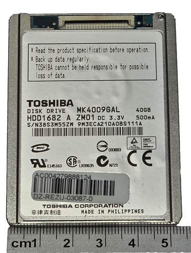 Toshiba zif hdd 40 - ce, gb