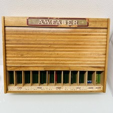 A.W.  Faber Castell Verkaufsdisplay Schubladenschrank Rollkasten mit Bleistiften