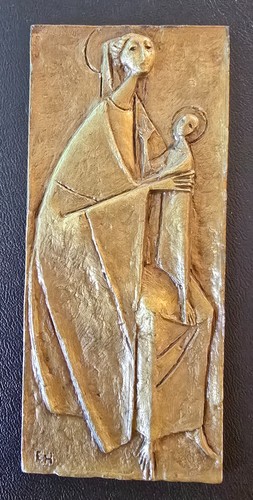 Marienrelief gedenkplatte - marienrelief,