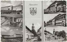 96/607 AK RHEINZABERN - JAHR 1961 - SCHULHAUS TURNHALLE MÜHLGASSE HAUPTSTRASSE 