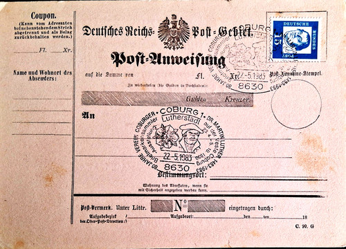 Bund alte postanweisung - ,