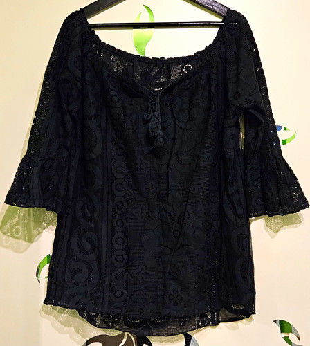 Damen bluse tunika schwarz - damen,