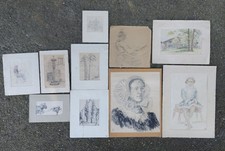 Konvolut Aquarelle Zeichnungen