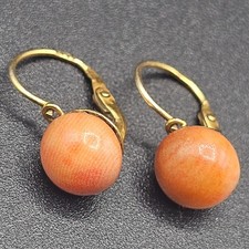 Korallen Ohrringe Double & 333