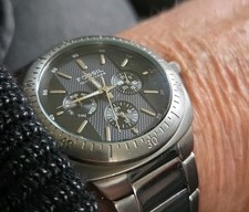 Fossil Herrenuhr Blue Stahl Quartz Armbanduhr