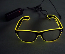 LED-Brille Leuchtbrille Festival Party Jungesellenabschied Batterie Neon Gelb