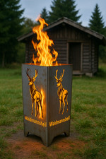 Feuerkorb Hirsch stehend
