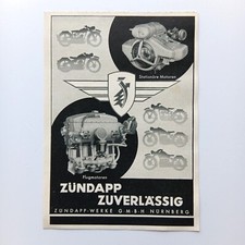 1940 Zündapp Nürnberg Flugmotoren Motoren Werbeanzeige Werbung Reklame