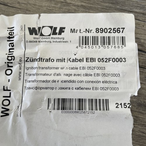 Zündtrafo mit kabel ebi - zündtrafo,
