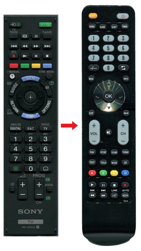 Ersatz fernbedienung für sony - ersatz,
