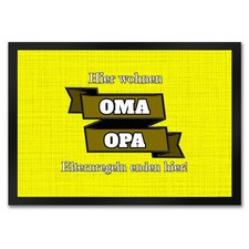 Fußmatte in 35x50 cm Hier