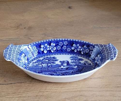 Spode blue tower ovale schale - tower,