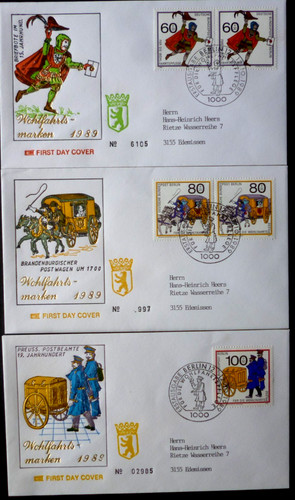 Berlin fdc ersttagsbriefe - fdc,