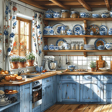 Wandbild Küche Fenster