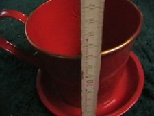 10 Stück Blech Rote Tasse Deko Sterne Rentier Weihnachten Übertopf Selten