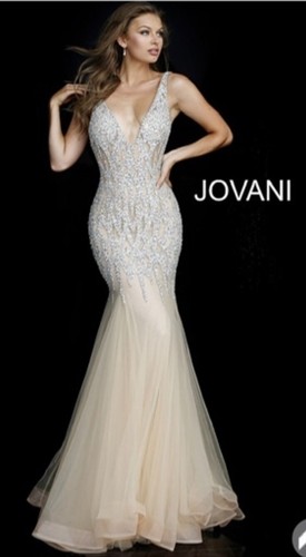 Jovani swaroski crystal nude - jovani,