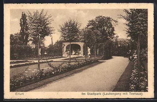 Erfurt laubengang mit teehaus - erfurt,,