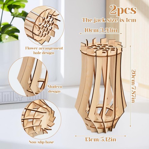 Stück holzvase für - 2,