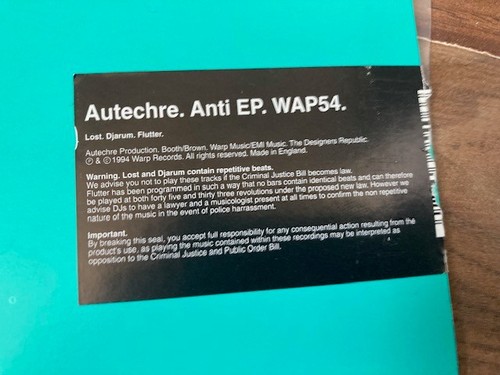 Autechre anti ep - anti,