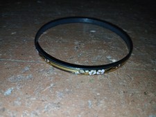 Michaela Frey - Armreif Wiener Emaille  - Armreifen schwarz gold violett vintage