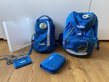 Ergobag Schulranzen Schulrucksack Set blau grün Fussball