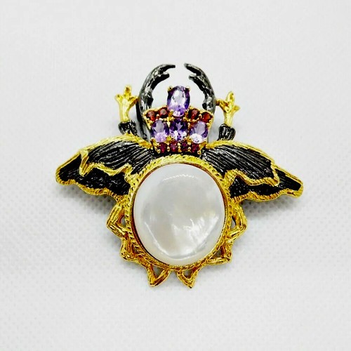 Perlmutt amethyst granat - perlmutt,