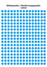 300 Stück Klebepunkte - Markierungspunkte Kreise runde Etiketten 10 mm Aufkleber