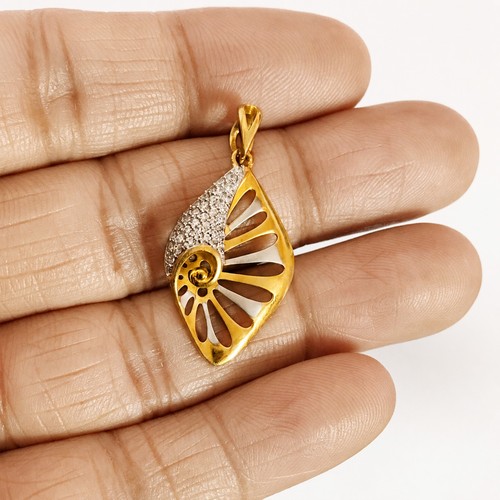 Solide gelbgold charm - 18, kt