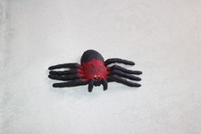 SPINNE GUMMI SPINNE schwarz rot Spieltier Tiermodell Lebensecht