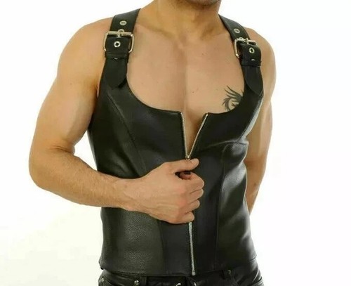 Herren lederweste korsett - herren,