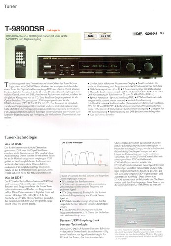 Onkyo 9890 dsr highend - highend, tuner