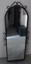 Spiegel Schmiedeeisen Schwarz  ca 110 X 40 Damen Frauen Metall Vintage Shabby 