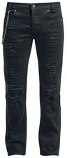 Rock Rebel by EMP Herren schwarze Destroyed-Jeans mit Kette